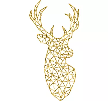 T-shirts design de bois antler géométrique - TenStickers