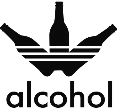 T-shirts symbole de bouteille d'alcool - TenStickers