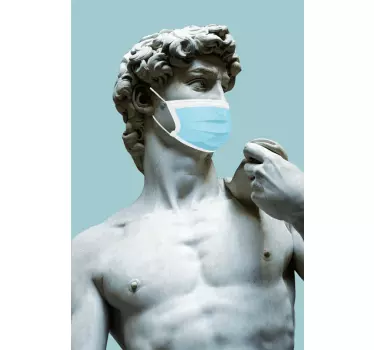 T-shirts statue portant un masque - TenStickers