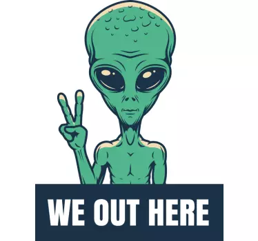 T-shirts signe de paix alien - TenStickers