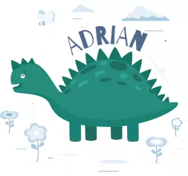 Tee shirt enfant Dinosaure nom personnalisé - TenStickers