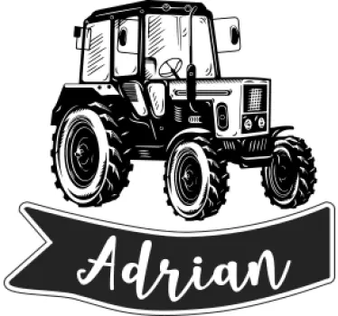 Tee-shirt enfant tracteur personnalisé avec nom - TenStickers