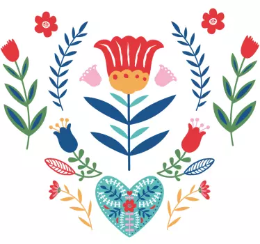 T-shirts arrangement floral en cœur - TenStickers