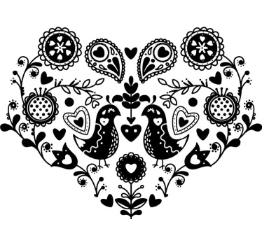 T-shirts oiseaux au motif cœur - TenStickers