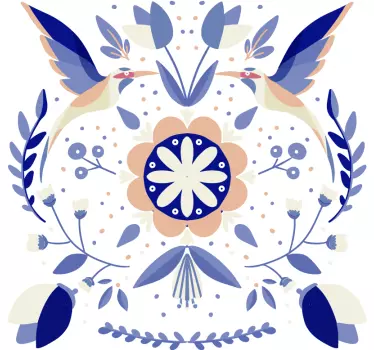 T-shirts motif oiseau floral - TenStickers