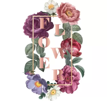 T-shirts typographie florale personnalisée - TenStickers