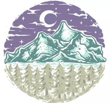 T-shirts scène naturelle de montagne - TenStickers