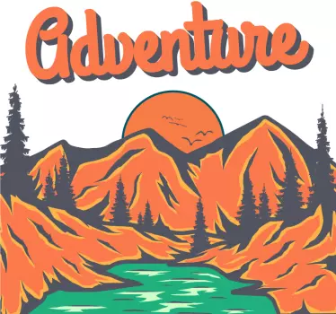 T-shirts paysage de montagne aventure - TenStickers