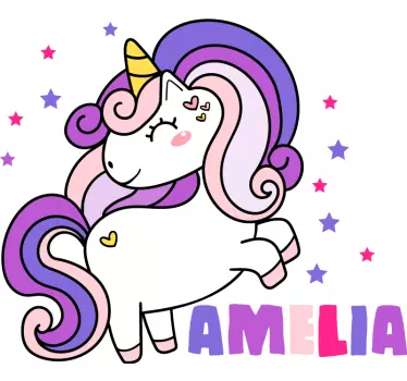 Tee shirt bebe Insigne de texte de licorne magique - TenStickers