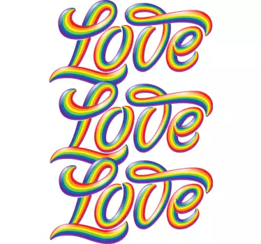 T-shirts typographie amoureuse colorée - TenStickers