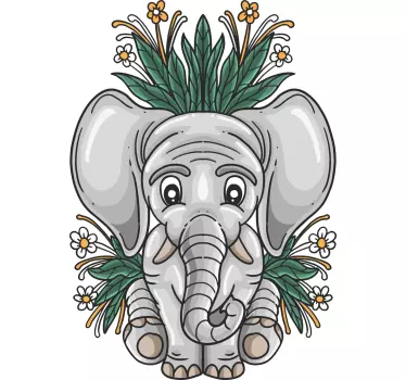 Tee-shirt enfant illustration d'éléphant mignon - TenStickers