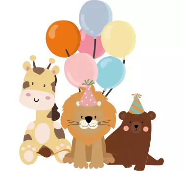 Tee-shirt enfant anniversaire amusant avec animaux - TenStickers