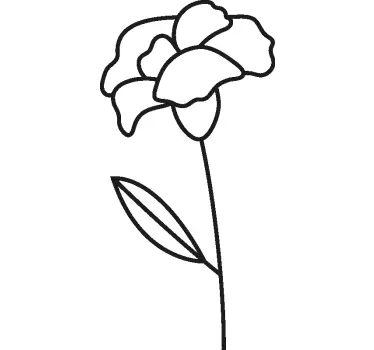 T-shirts contour de fleur unique - TenStickers