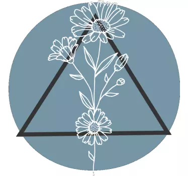 T-shirts imprimé triangle fleuri - TenStickers
