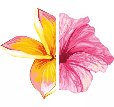 T-shirts design floral Éclaté - TenStickers