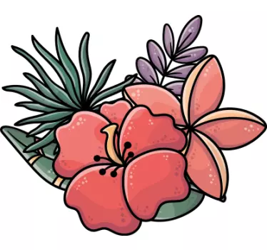 T-shirts style arrangement floral - TenStickers