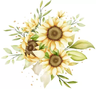 T-shirts arrangement floral de tournesols - TenStickers