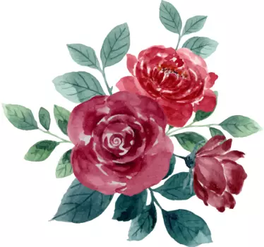T-shirts arrangement floral rose - TenStickers