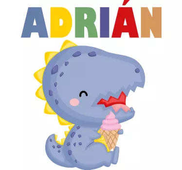 Tee-shirt enfant dinosaure mignon avec glace - TenStickers