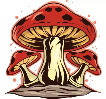 T-shirts vêtements imprimés champignons - TenStickers