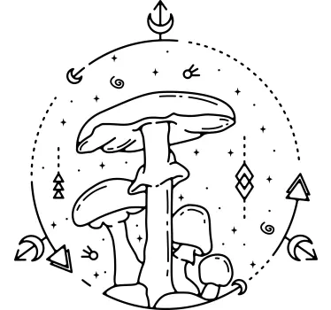 T-shirts scène fantastique de champignons - TenStickers