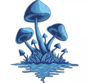 T-shirts forêt de champignons fantastique - TenStickers