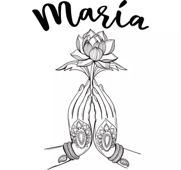 Tee-shirt personnalisé mains tenant un lotus - TenStickers