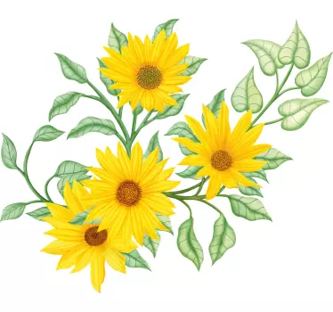 T-shirts bouquet floral ensoleillé - TenStickers