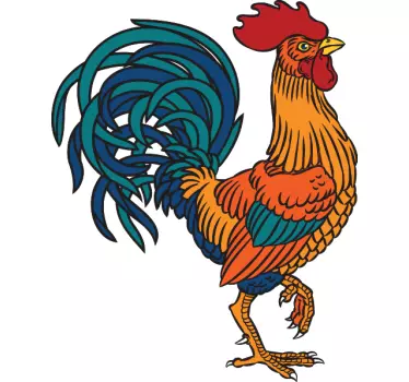 T-shirts illustration de coq coloré - TenStickers