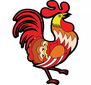 T-shirts graphique de coq coloré - TenStickers