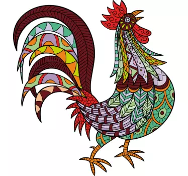 Tee-shirt enfant design coq coloré - TenStickers