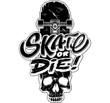 T-shirts graphique crâne skateboard - TenStickers