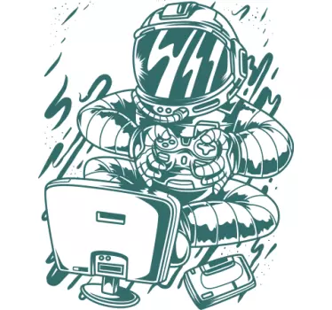 T-shirts aventure de jeu d'astronaute - TenStickers