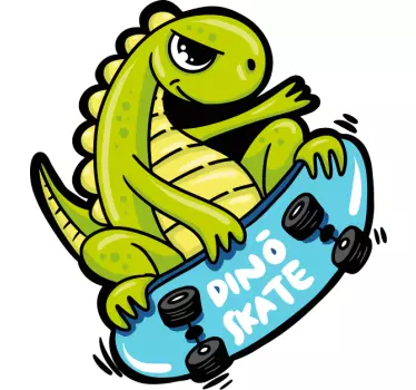 Tee-shirt enfant bébé dinosaure skate - TenStickers