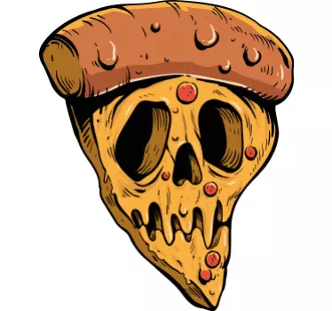 T-shirts graphique de pizza en forme de crâne - TenStickers