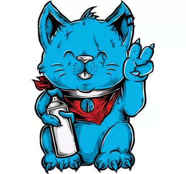 T-shirts personnage de chat bleu - TenStickers
