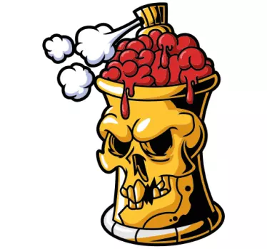 T-shirts tête de mort et cerveau - TenStickers