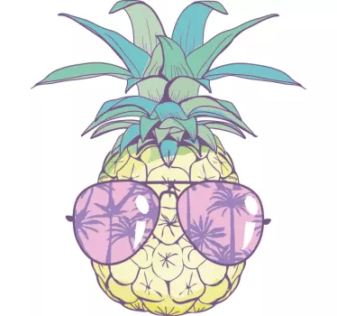T-shirts style lunettes de soleil ananas - TenStickers