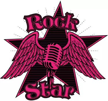 T-shirts ailes de rock star - TenStickers