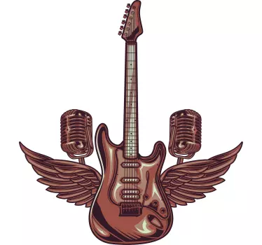 T-shirts ailes de guitare micros - TenStickers