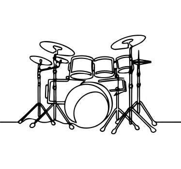 T-shirts silhouette de batterie - TenStickers