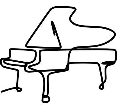 T-shirts graphique contour piano - TenStickers