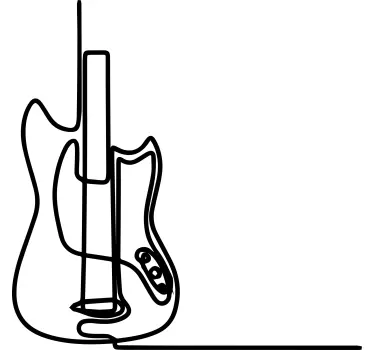 T-shirts silhouette de guitare stylée - TenStickers