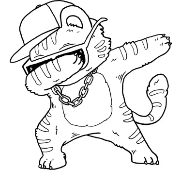 Tee-shirt enfant ambiance chat cool - TenStickers