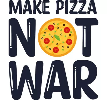 T-shirts faites des pizzas, pas la guerre - TenStickers