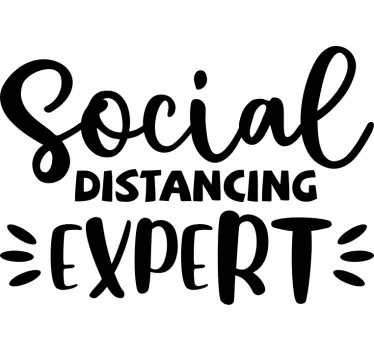 T-shirts expert en distanciation sociale - TenStickers