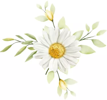 T-shirts charme floral marguerite blanche - TenStickers