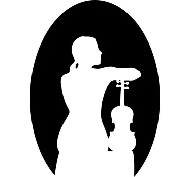 T-shirts silhouette de musique Élégante - TenStickers