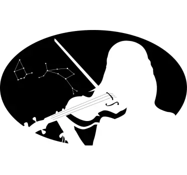 T-shirts violoniste sous les Étoiles - TenStickers