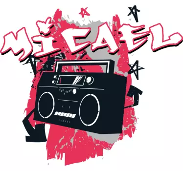 Tee-shirt enfant ambiance rétro boombox - TenStickers